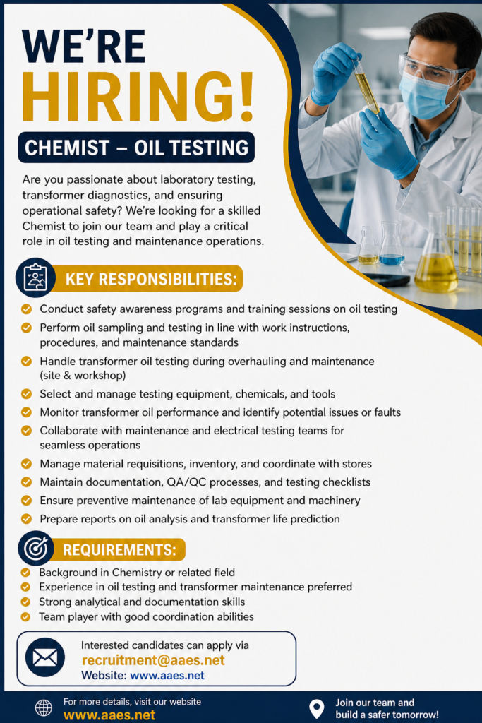 Latest Chemist Jobs 2026 in Qatar: Apply Now for Oil Testing Role