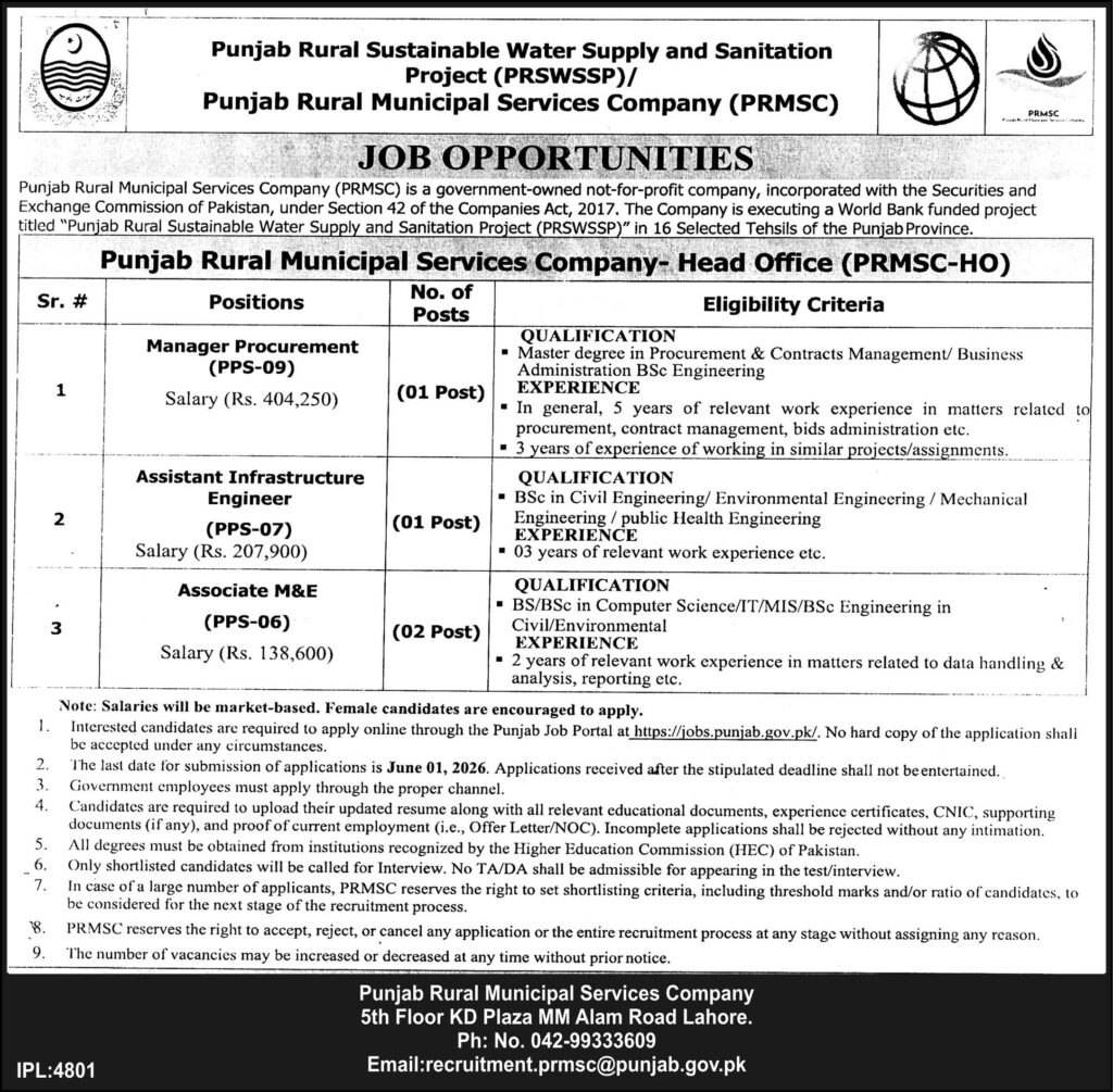 Punjab Rural Municipal Jobs 2026: Official Advertisement in Punjab