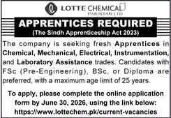Best Jobs in Pakistan, Sindh, 2026 at Lotte Chemical: Apply Now
