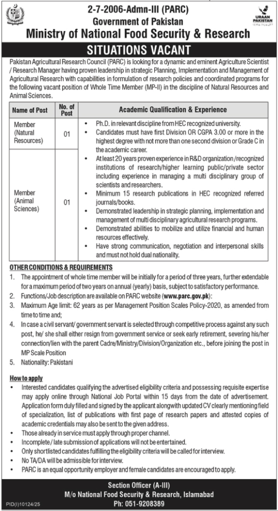 PARC Jobs 2026: Don’t Miss This Golden Chance to Apply